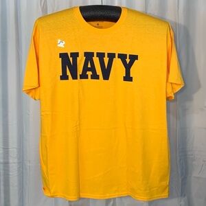 Armed Forces Gear NWT navy yellow short sleeve tee shirt.